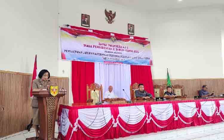 Wakil Bupati Gunung Mas Sampaikan Capaian Realisasi APBD TA 2024