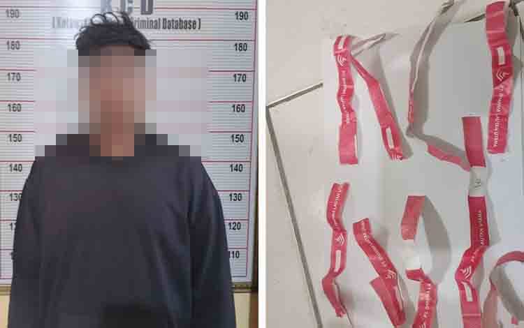 Polsek Kumai Amankan Terduga Pelaku Pemalsuan Gelang Tiket Kapal
