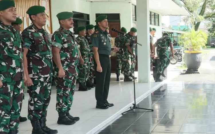 Dandim Kapuas Pimpin Apel Pemberangkatan Personel Cuti Gelombang Pertama