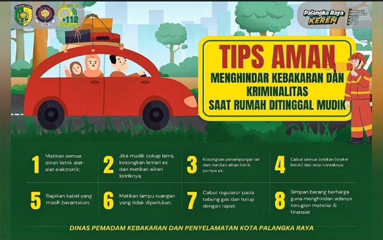DPKP Palangka Raya Bagikan tips Aman Rumah Kosong Saat Mudik Lebaran