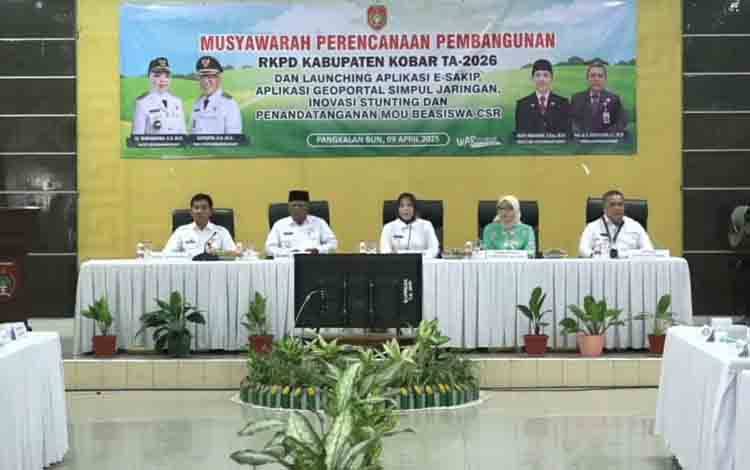 Musrenbang Bersama Baperida Kalteng, Bupati Kobar Tekankan Sinergi dan Sinkronisasi