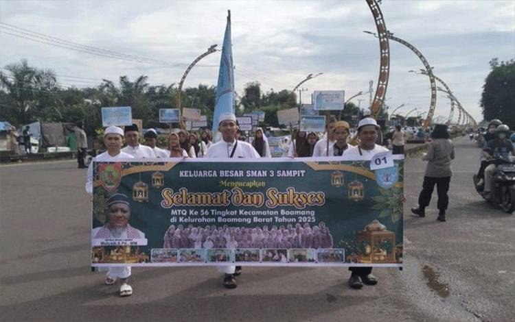 Pawai Ta'aruf Awali MTQ ke-56 Kecamatan Baamang
