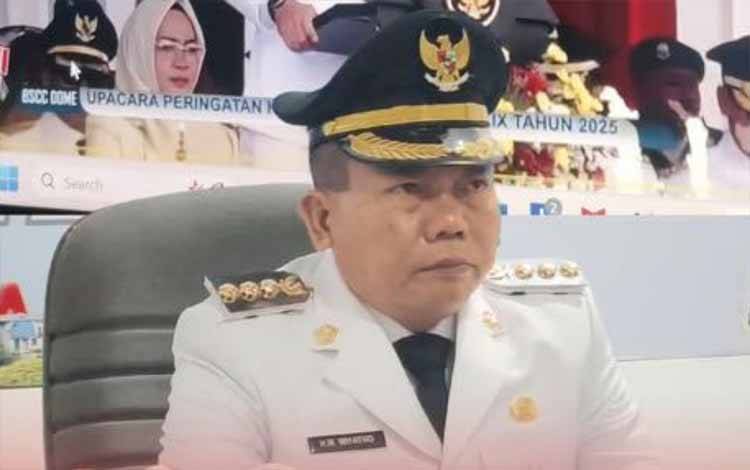 Bupati Kapuas Ikuti Upacara Peringatan Hari Otonomi Daerah ke-XXIX Secara Virtual
