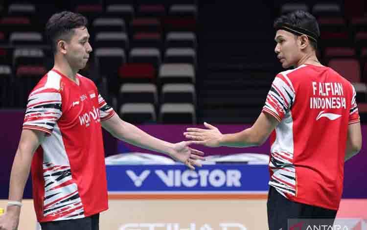 Fajar/Rian Bawa Indonesia Unggul 1-0 atas Inggris di Piala Sudirman