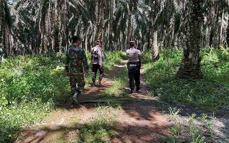 Cegah Penjarahan Sawit, Polsek Hanau Patroli di Areal Lahan PT Tapian Nadenggan yang Disita Tim PKH