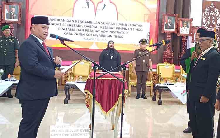 Masri Dilantik Menjadi Pj Sekda Kotim