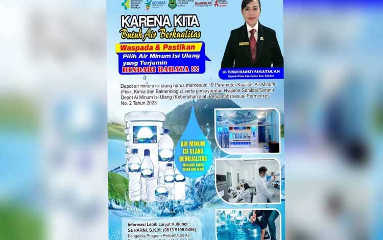 Dinkes Kapuas Terbitkan Surat Edaran untuk Tingkatkan Standar Higiene Depot Air Minum Isi Ulang