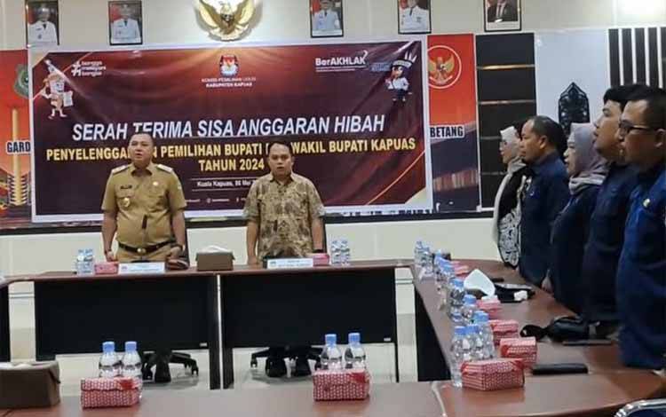 Pemkab Terima Pengembalian Sisa Anggaran Hibah untuk Pilkada 2024 dari KPU Kapuas