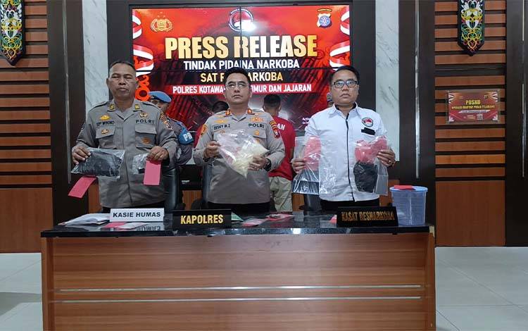 Polres Kotim Tangkap 2 Pengedar, Lebih dari Setengah Kg Sabu Diamankan