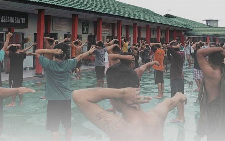 Rutan Kapuas Laksanakan Peregangan Rutin Demi Jaga Kebugaran WBP