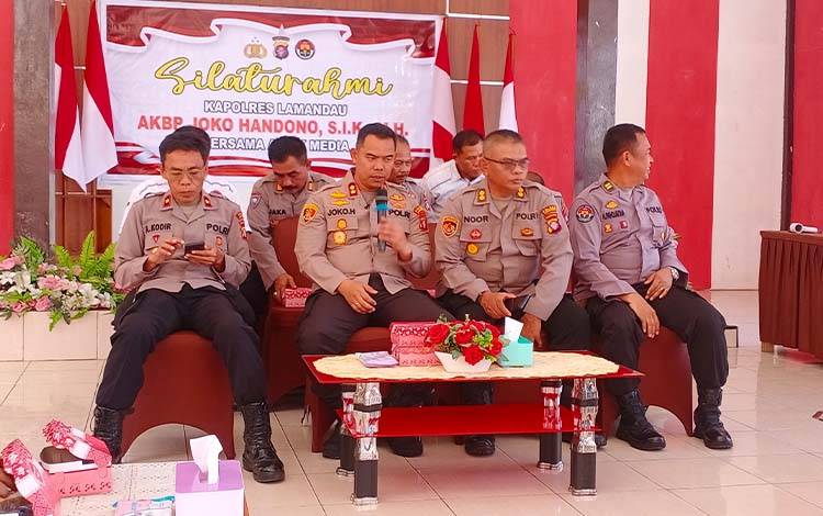 Polres Lamandau Silaturahmi dengan Awak Media