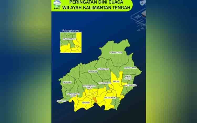 Prakiraan Cuaca Kalteng Seminggu ke Depan, Waspada Hujan Lebat dan Angin Kencang