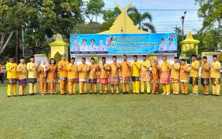 Pemkab Kobar Gelar Upacara HUT ke 68 Provinsi Kalteng