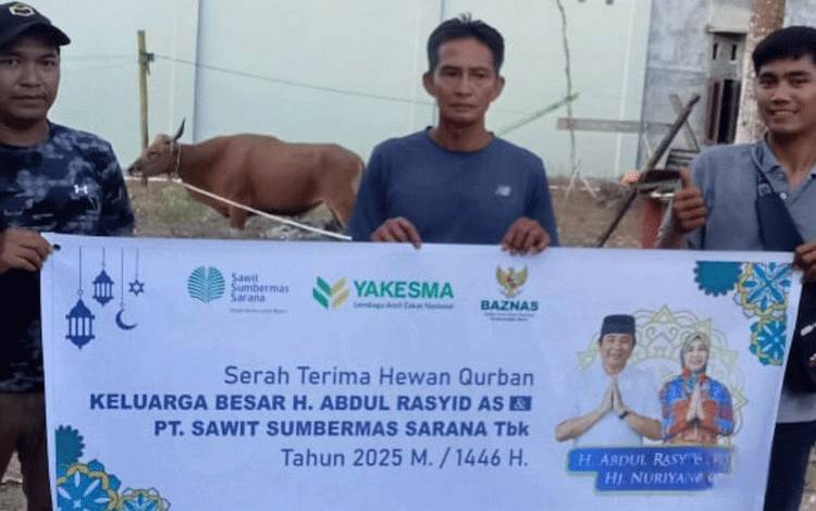 Jelang Idul Adha 1446, Hewan Kurban Keluarga Owner CBI Group-PT SSMS Tbk Didistribusikan