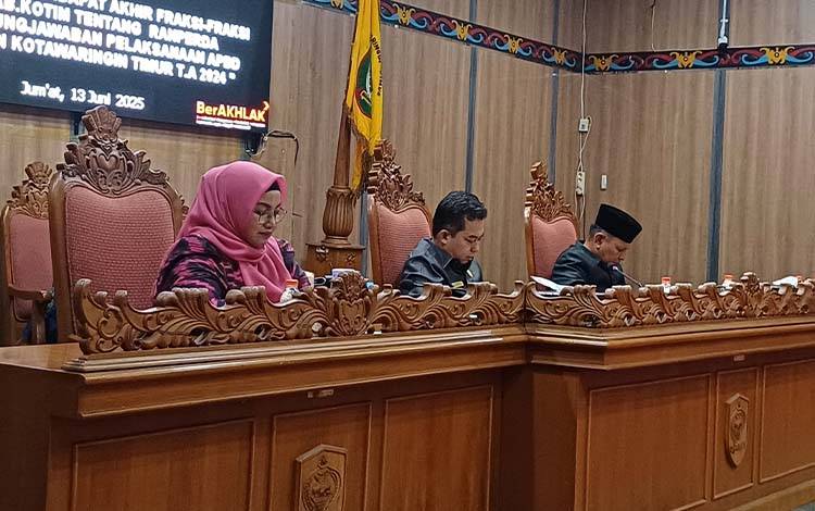 DPRD Kotim Sampaikan Laporan Hasil Rapat Gabungan Terkait Pertanggungjawaban APBD 2024