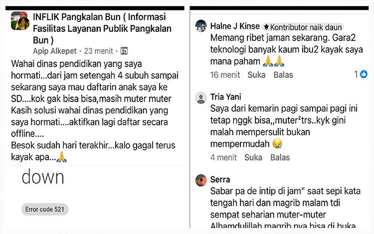SPMB 2025/2026 di Kobar Diwarnai Gangguan Teknis, Orang Tua Keluhkan Sistem Error