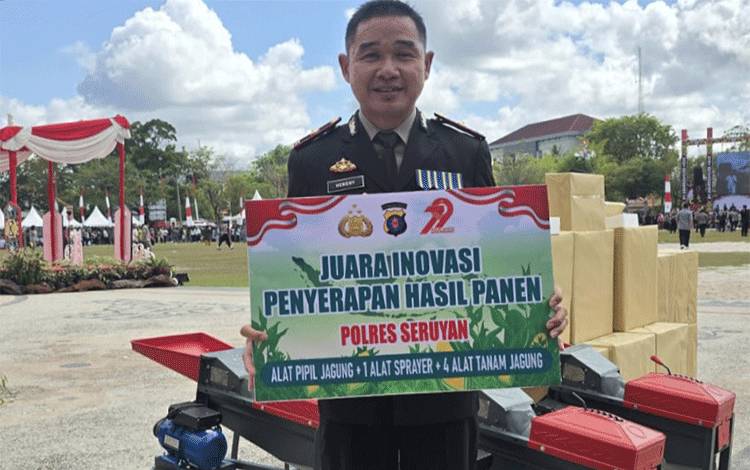 Polres Seruyan Raih Penghargaan Inovasi Pasca Panen di HUT Bhayangkara ke-79