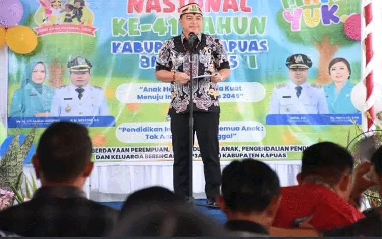 Wabup Kapuas Hadiri Hari Anak Nasional ke-41, Terus Pastikan Layanan Pendidikan dan Perlindungan Anak