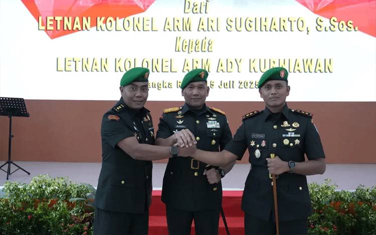 Danrem 102 Panju-Panjung Pimpin Sertijab Dandim 1017/Lamandau di Palangka Raya