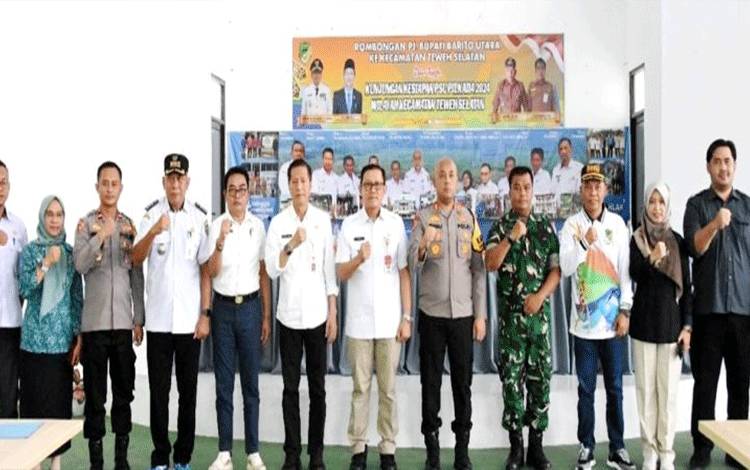 Tinjau Persiapan PSU Pilkada 2025, Pj Bupati Barut Kunjungi Teweh Selatan dan Teweh Baru