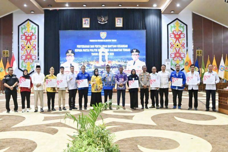 Pemprov Kalteng Gelontorkan Rp6,3 Miliar Bantuan Keuangan Parpol