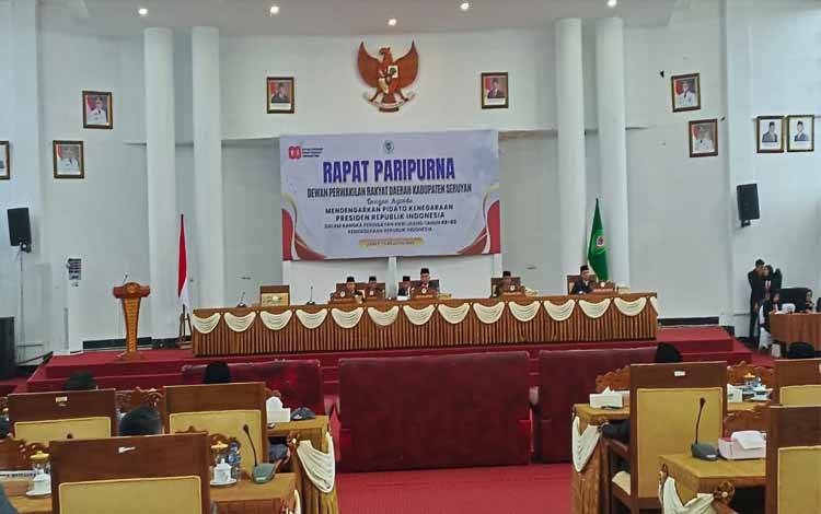 DPRD Seruyan Rapat Paripurna Istimewa Dengarkan Pidato Kenegaraan Presiden RI