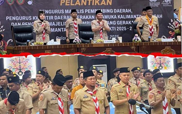 Peringatan Hari Pramuka ke-64 di Palangka Raya, Bupati Katingan Dilantik Jadi Pengurus Kwarda Kalteng