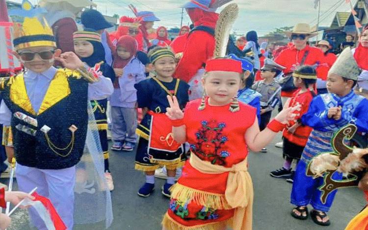 485 Anak PAUD Meriahkan Karnaval Profil Pelajar Pancasila di Pulpis