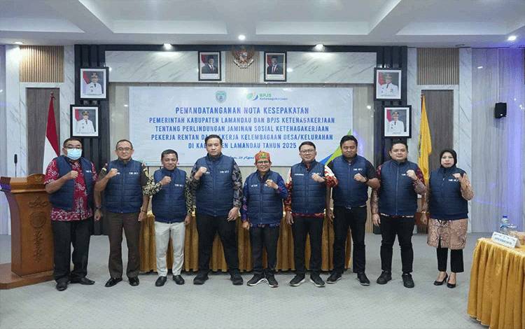Pemkab Lamandau Gandeng BPJS Ketenagakerjaan, Jamin Perlindungan Pekerja Rentan dan Perangkat Desa