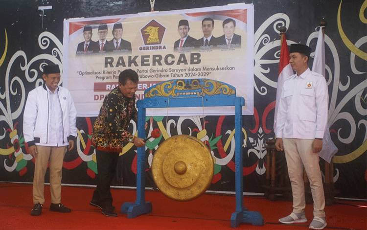 Hadiri Rakercab Gerindra, Bupati Seruyan Sampaikan Hal ini