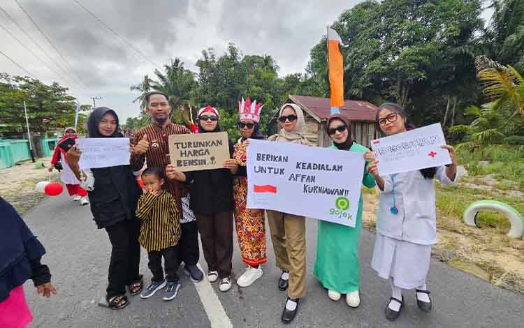 Jalan Sehat Semarak HUT ke-80 RI, Desa Sebuai Sampaikan Orasi Damai