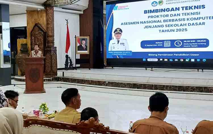 Disdik Barito Utara Gelar Bimtek Proktor dan Teknisi ANBK SD 2025 di Muara Teweh