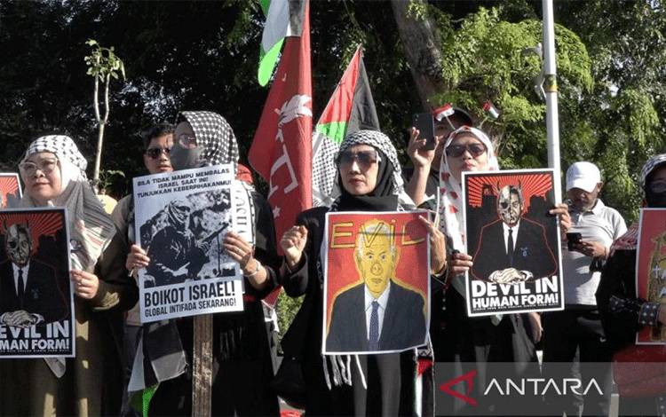 Aksi Harapan Palestina di Kedubes AS Menyasar Generasi Z Agar Bersuara