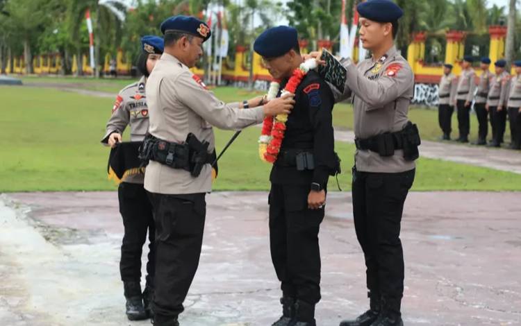 Satbrimob Polda Kalteng Gelar Upacara Penyambutan Personel Usai Tugas BKO Polda Metro Jaya