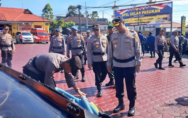 Polres Kobar Laksanakan Apel Gelar Pasukan Tanggap Darurat Bencana