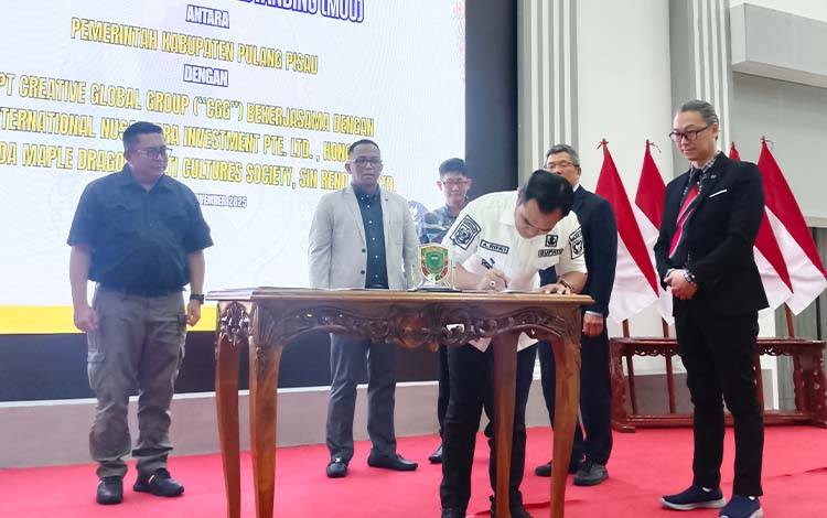Bupati Pulang Pisau Teken MoU dengan Investor Bidang Pertanian