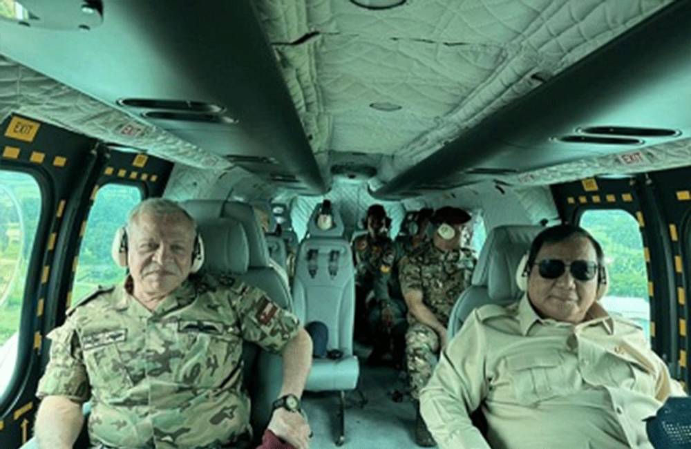 Prabowo-Raja Yordania Sarapan-Naik Helikopter Bersama Sebelum ke Halim
