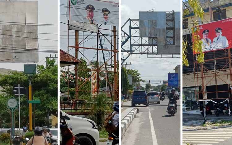 DPMPTSP Kotim Surati Satpol PP Tertibkan Papan Reklame Rusak di Sejumlah Titik Kota Sampit