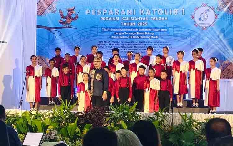 Paduan Suara Anak Palangka Raya Tampil Maksimal pada Pesparani I Kalteng