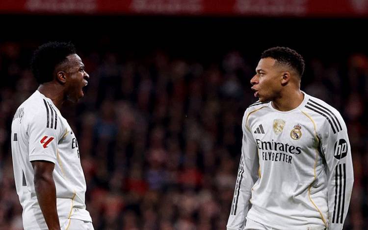 Kylian Mbappe Cetak Brace, Real Madrid Libas Athletic Club 3-0