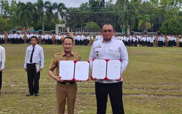 Bapas Palangka Raya dan Pemko Tandatangani Nota Kesepakatan Persiapan Implementasi KUHP Nasional