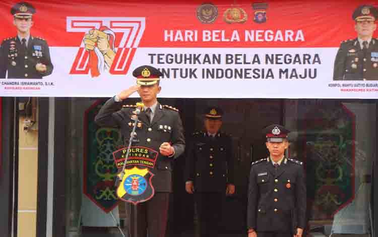 Kapolres Katingan Pimpin Apel Peringatan Hari Bela Negara
