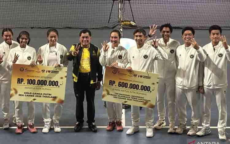 Pelti Kucurkan Bonus Rp700 Juta untuk Timnas Tenis SEA Games 2025