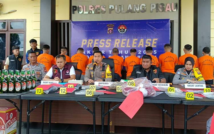 Kasus Laka Lantas dan Narkotika Dominasi Perkara di 2025 Ditangani Polres Pulang Pisau
