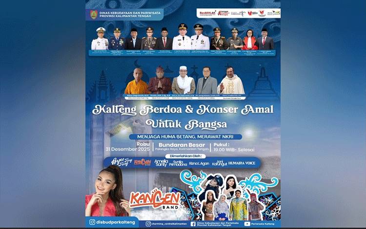 Pemprov Kalteng Gelar Kalteng Berdoa dan Konser Amal untuk Melepas Tahun 2025