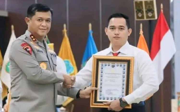 Personel Polres Lamandau Terima Piagam Penghargaan atas Pengungkapan Kasus Narkoba Lintas Provinsi