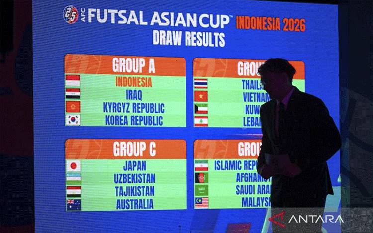 Indonesia Hadapi Irak dan Korea di Piala Asia Futsal 2026