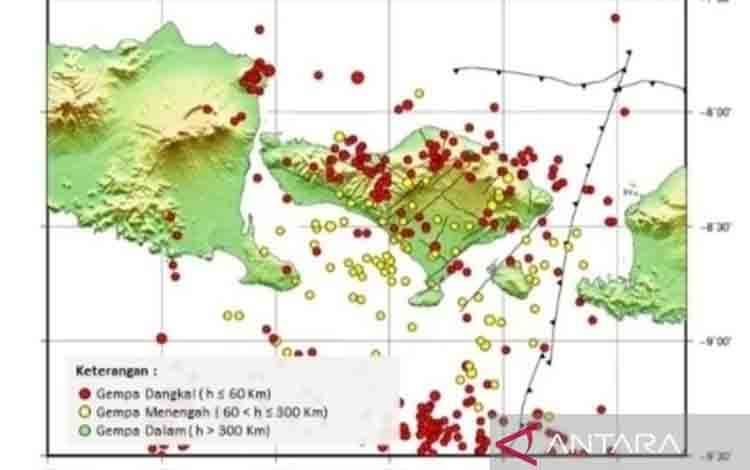 BMKG: 547 Gempa Bumi Terjadi di Bali selama Tahun 2025