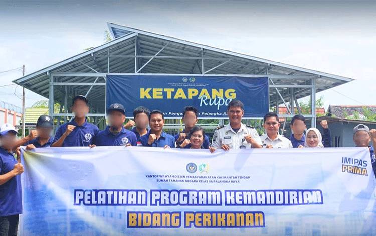 Rutan Palangka Raya Gelar Praktik Lapangan Pelatihan Kemandirian Bidang Perikanan bagi WBP