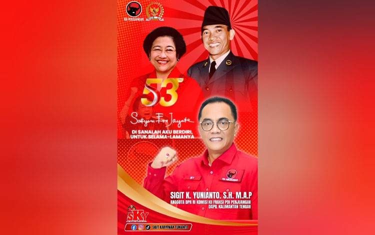 Ulang Tahun ke-53 PDIP, Sigit K Yunianto Minta Kader Jalankan Program Megawati
